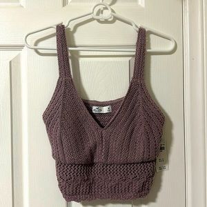 HOLLISTER - Lavender Crochet Tank Top